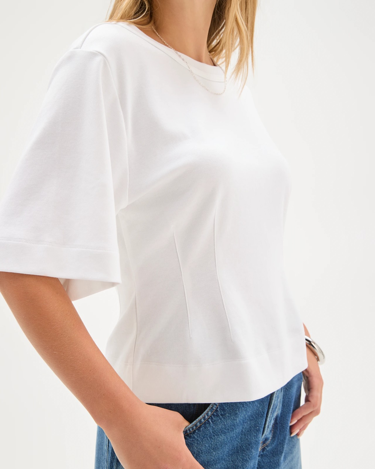 Lily Loves Open Back Tee - White 3 of 6