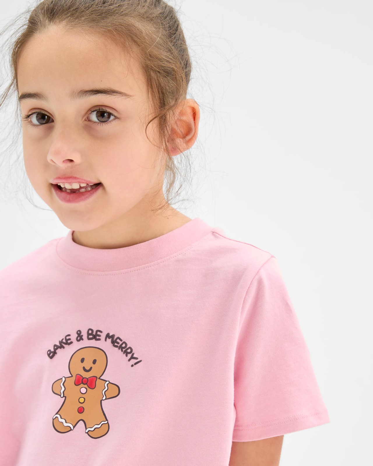 Australian Cotton Christmas Event Boxy Fit T-Shirt - Gingerbread Placement Pink 3 of 6