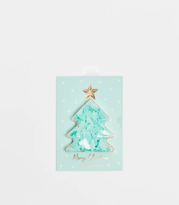 Vintage Holiday Gift Card Tree Bath Flakes 15g - Mint