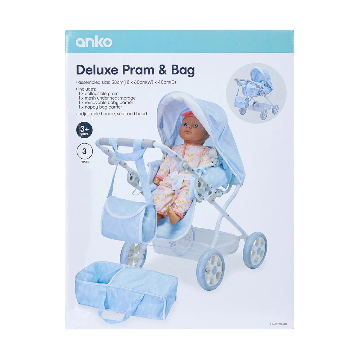 Deluxe Toy Pram Bag 4 Piece Set Anko Target Australia