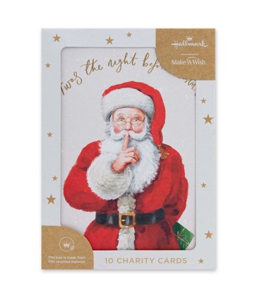 Hallmark 10 Pack Christmas Cards - Shhh! Santa's Here!
