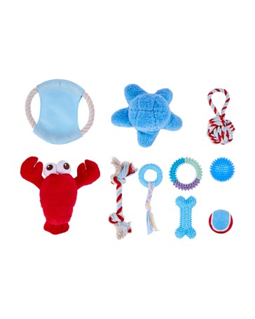 Anko 10 Pack Pet Toy Plush - Ocean