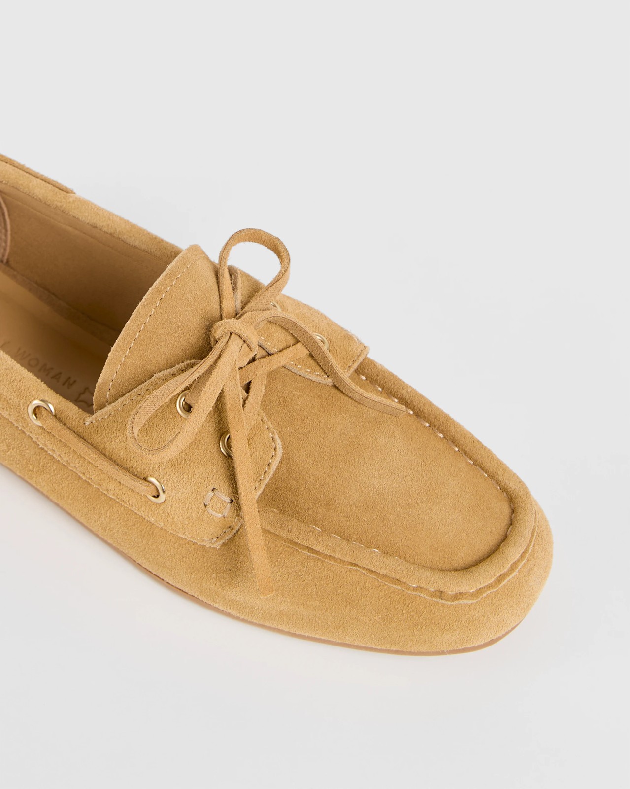 Genuine Suede Leather Boat Shoes - Tan 3 of 3