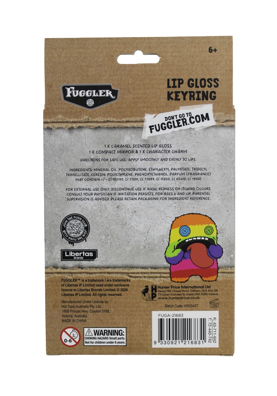 Fuggler Lip Gloss with Keychain - Rainbow 4 of 4