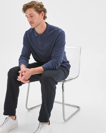 Australian Cotton Blend Boucle Polo Top