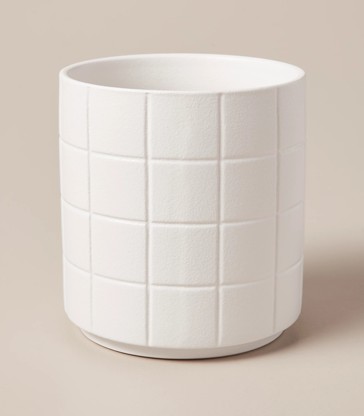 Small Embossed Grid Pot