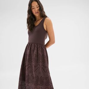 Rib Broderie Maxi Dress thumbnail 2
