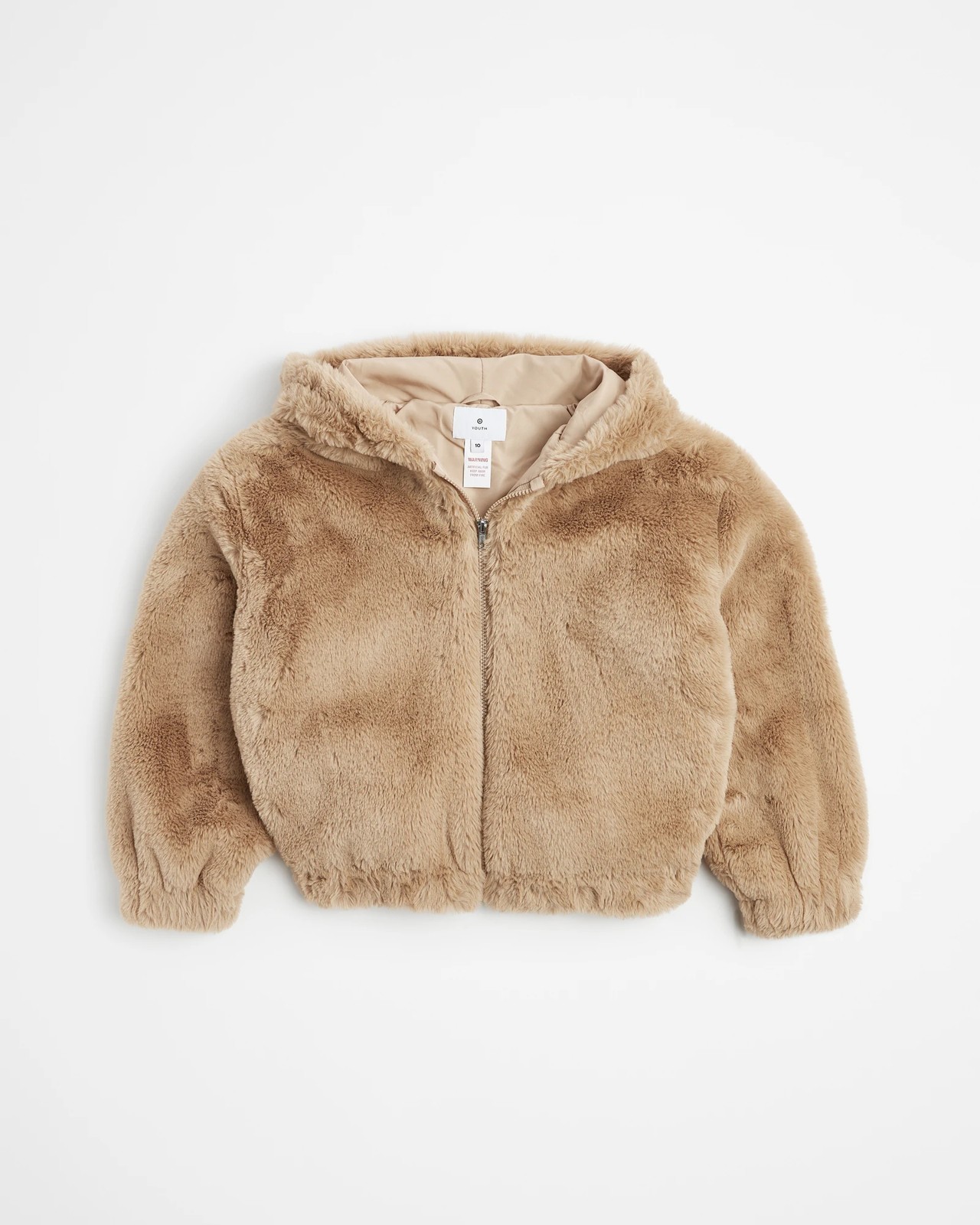 Fuzzy jacket zip up deals