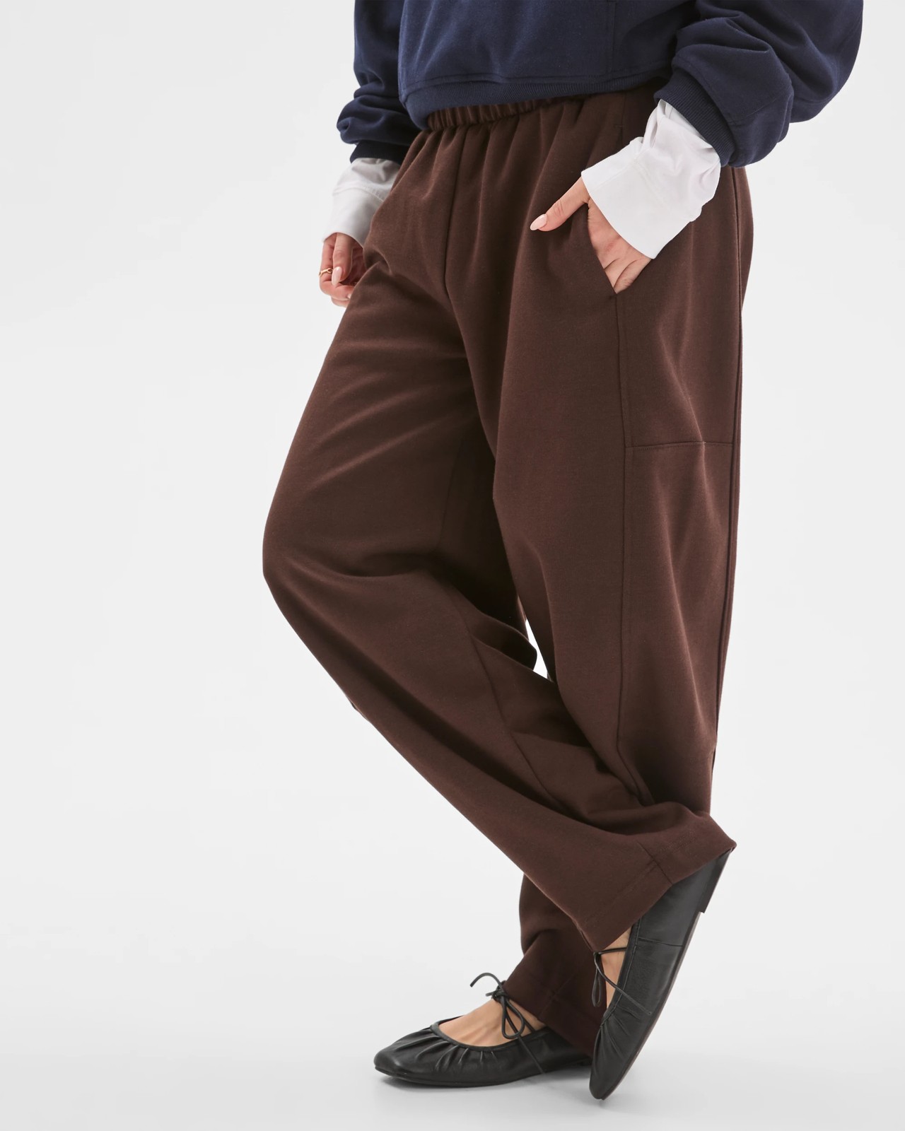 Lily Loves Balloon Curved Leg Trackpants - Truffle 5 of 5