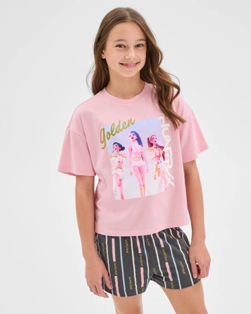 KPop Demon Hunters Australian Cotton Older Girls Jersey Pyjama Set