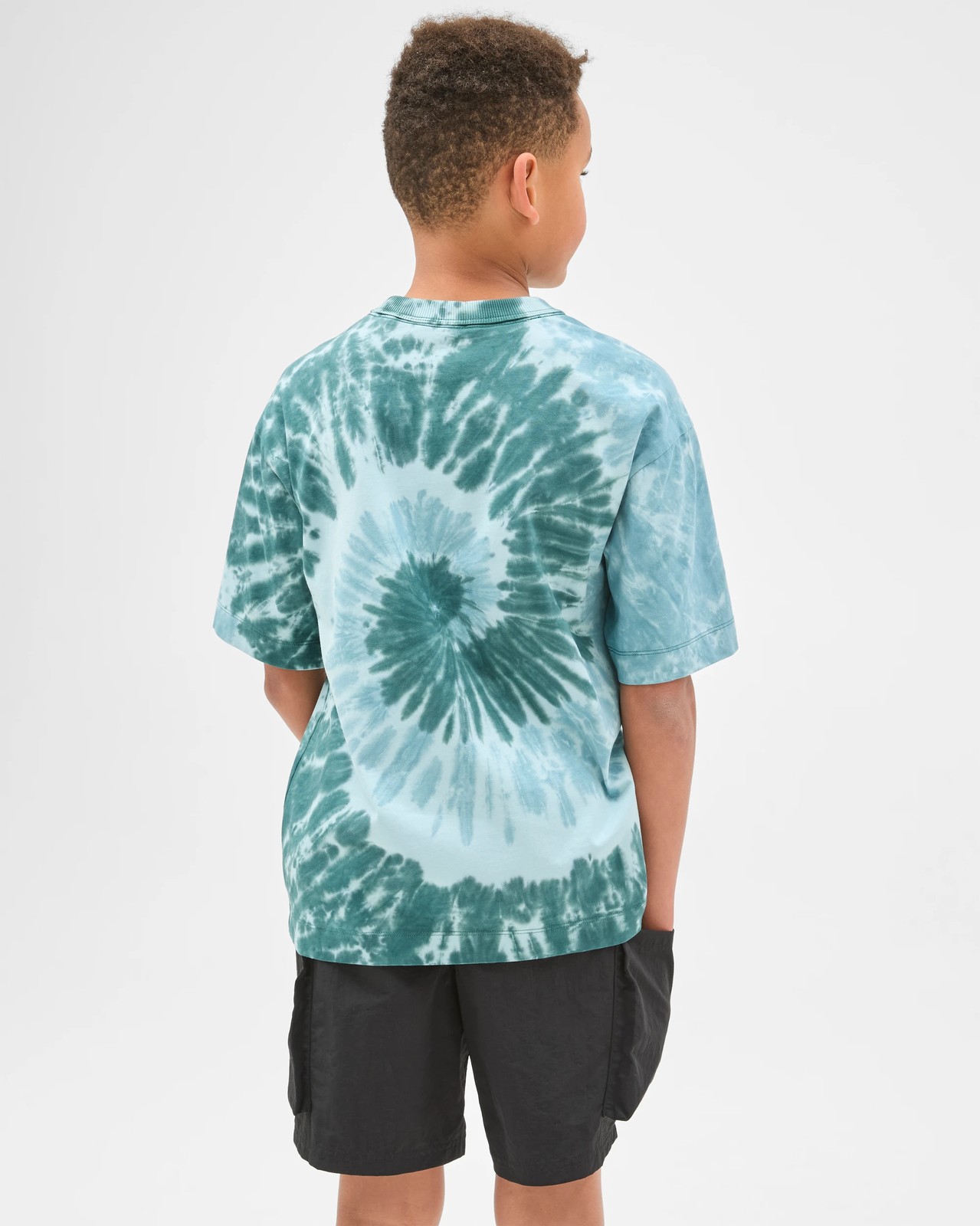 Australian Cotton Oversized Dyed Graphic T-Shirt - Green 4 of 6
