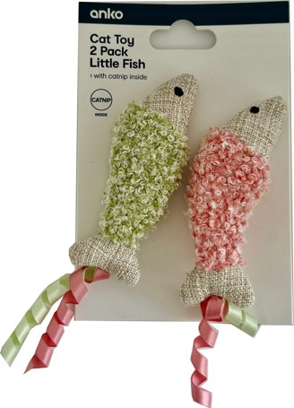 Anko 2 Pack Little Fish Catnip