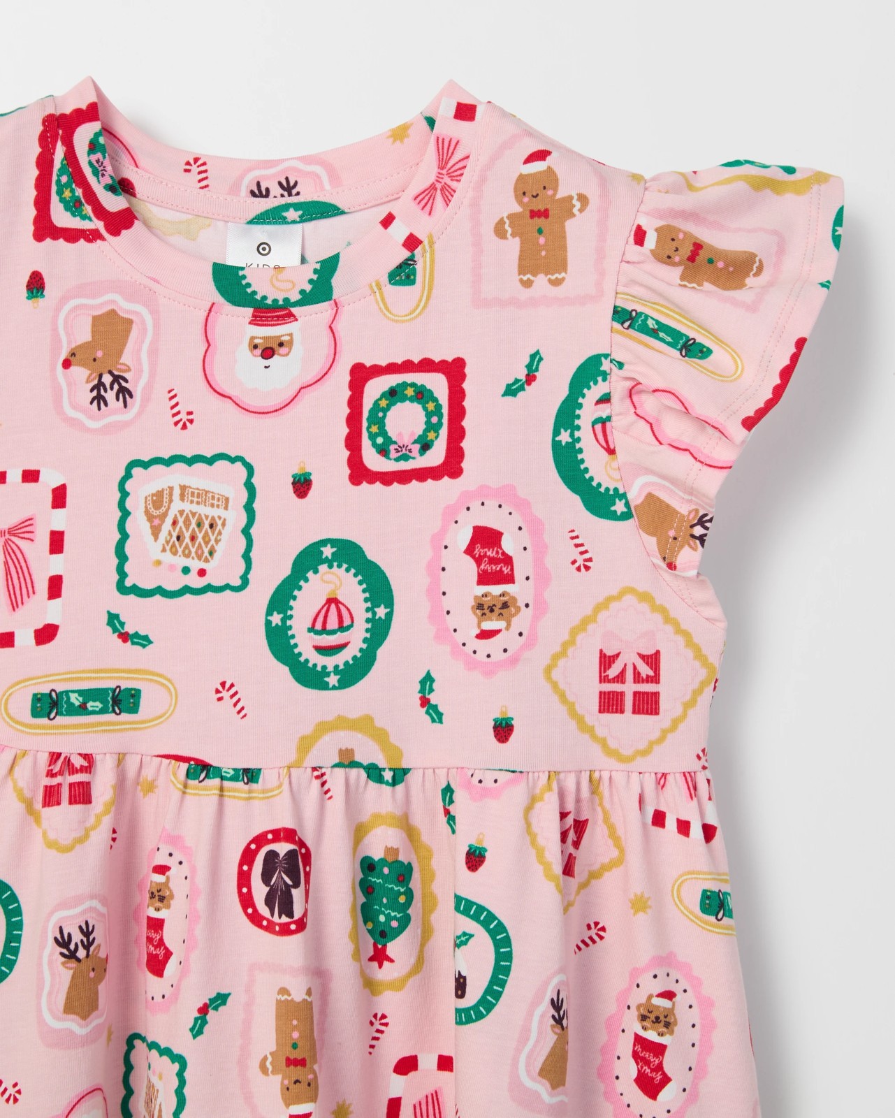 Australian Cotton Christmas Knit Dress - Pink Base Christmas 6 of 6