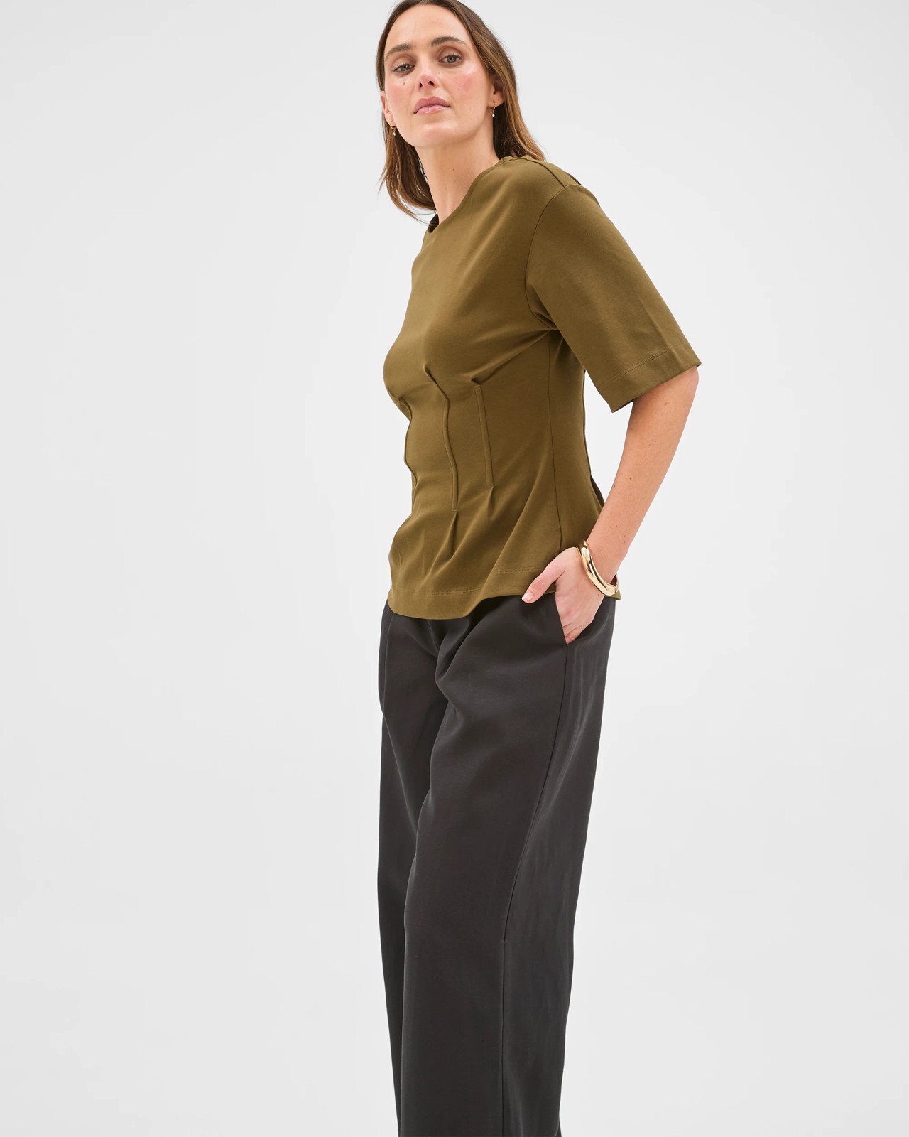 Preview Harper Tailored Ultra Wide Leg Pants - Black 3 of 5