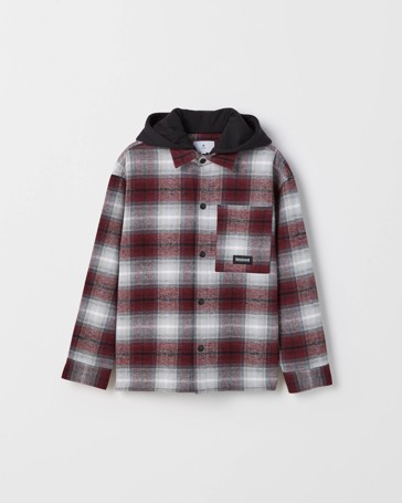 Australian Cotton Heavy Flannelette Hooded Shirt