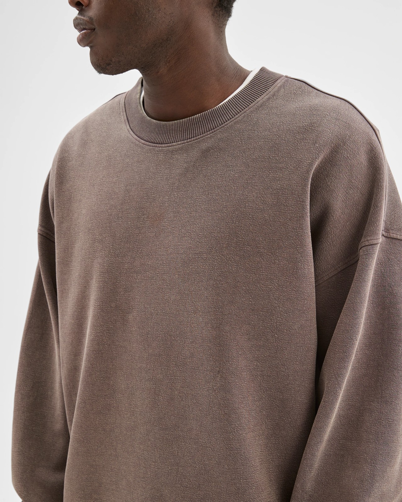 Commons Australian Cotton Blend Oversized Heavyweight Jumper - Chocolate Brown 5 of 6