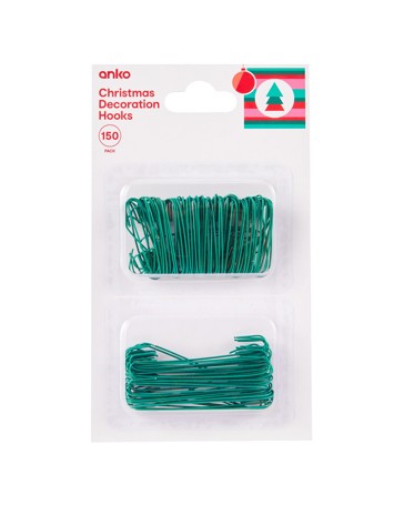 Anko 150 Pack Christmas Decoration Hooks