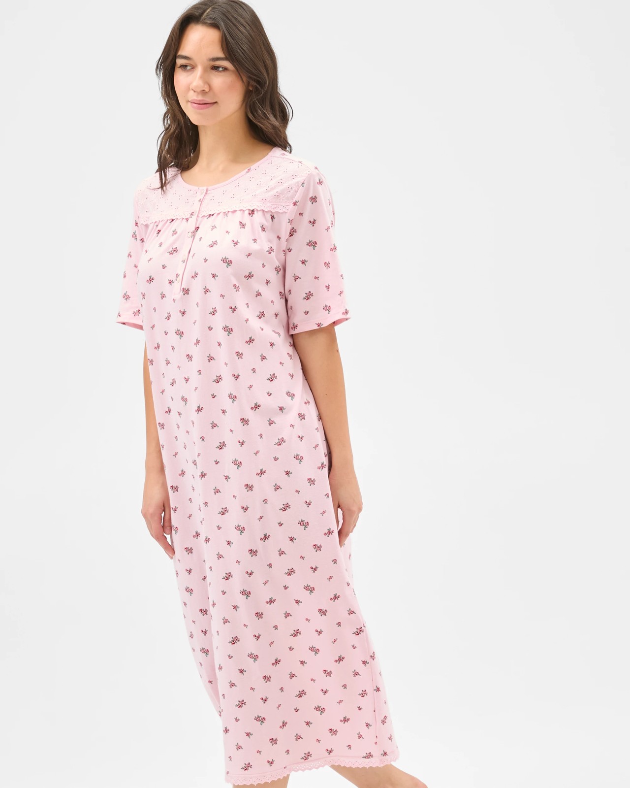 Australian Cotton Short Sleeve Traditional Sleep Nightie 3 of 6