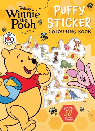 Disney Winnie The Pooh 100th Anniversary: Puffy Sticker Colouring Book