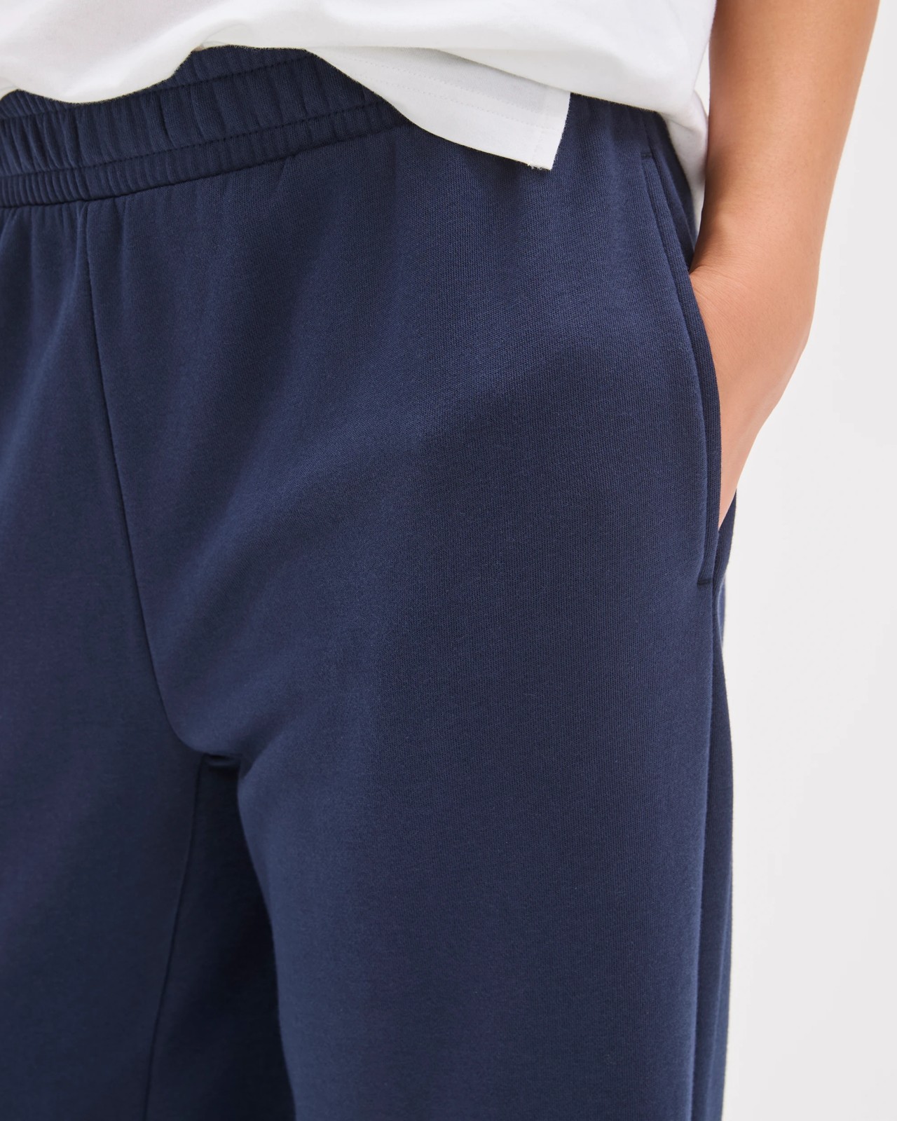 Active Australian Cotton Blend Straight Leg Fleece Trackpants - Marine Navy 6 of 6