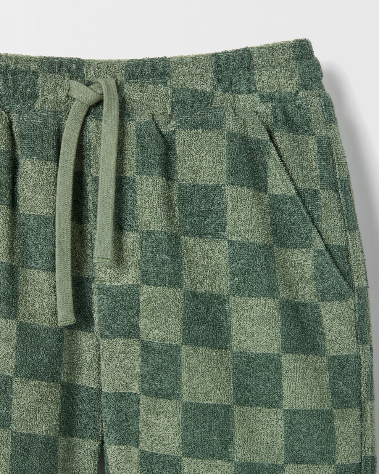 Australian Cotton Blend Terry Volley Shorts - Green 5 of 5