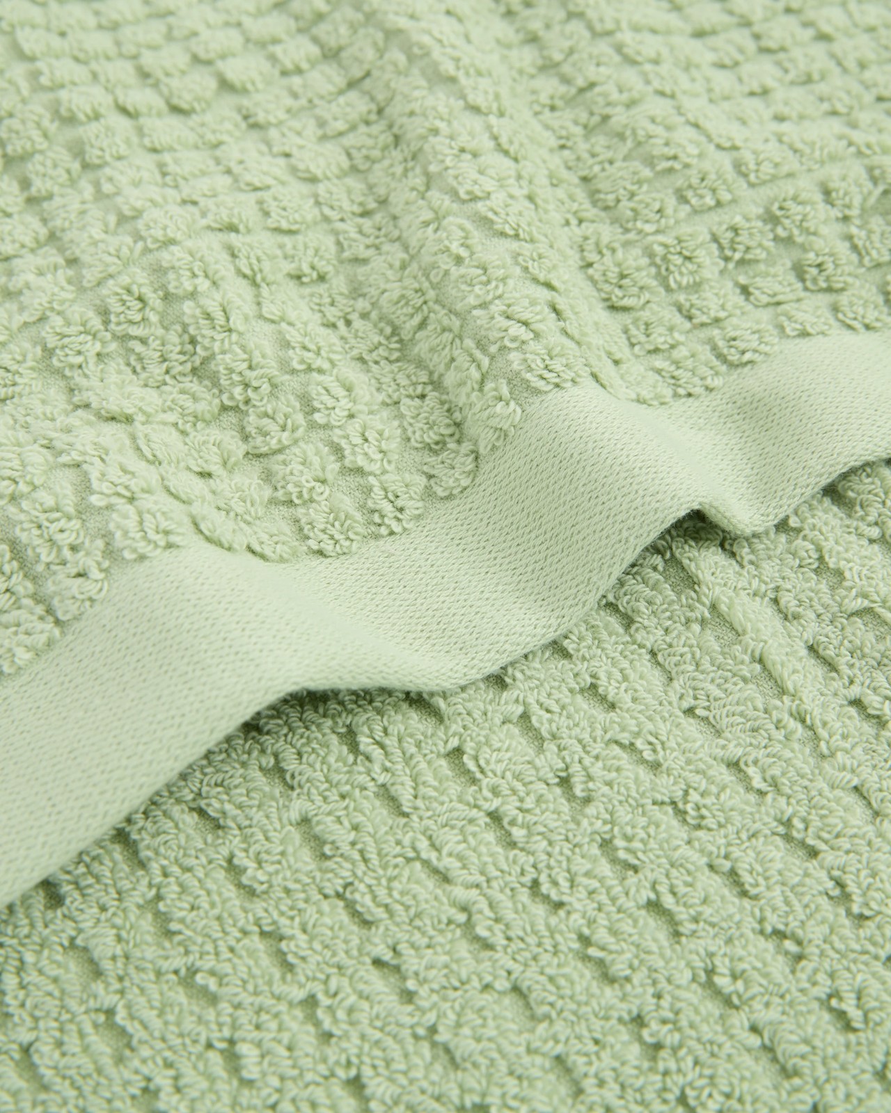 Cassie Textured Australian Cotton Bath Sheet - Pistachio 2 of 3