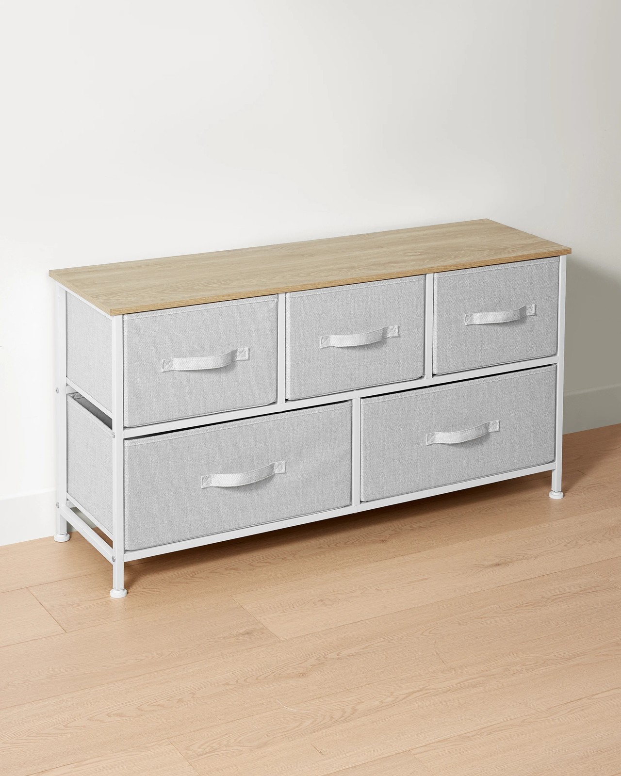 Anko Linen Look 5 Drawer Chest - Beige 2 of 5