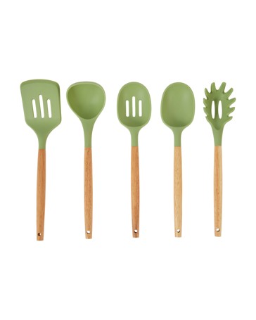 Anko Set of 5 Utensils - Green