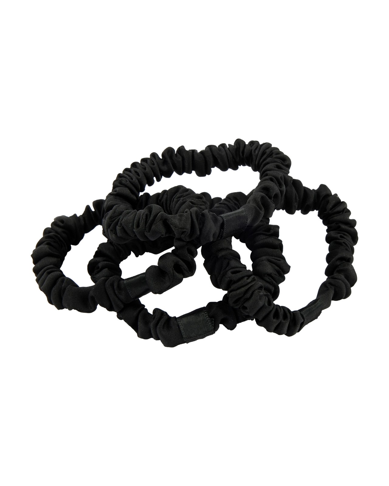 OXX Haircare 4 Piece Ruched Hair Elastics - Black 4 of 4