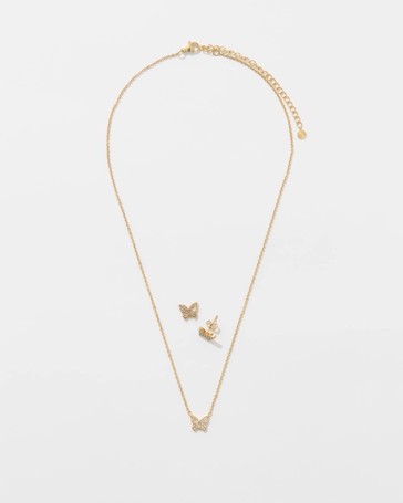 Waterproof 2 Pack Butterfly Jewellery Set