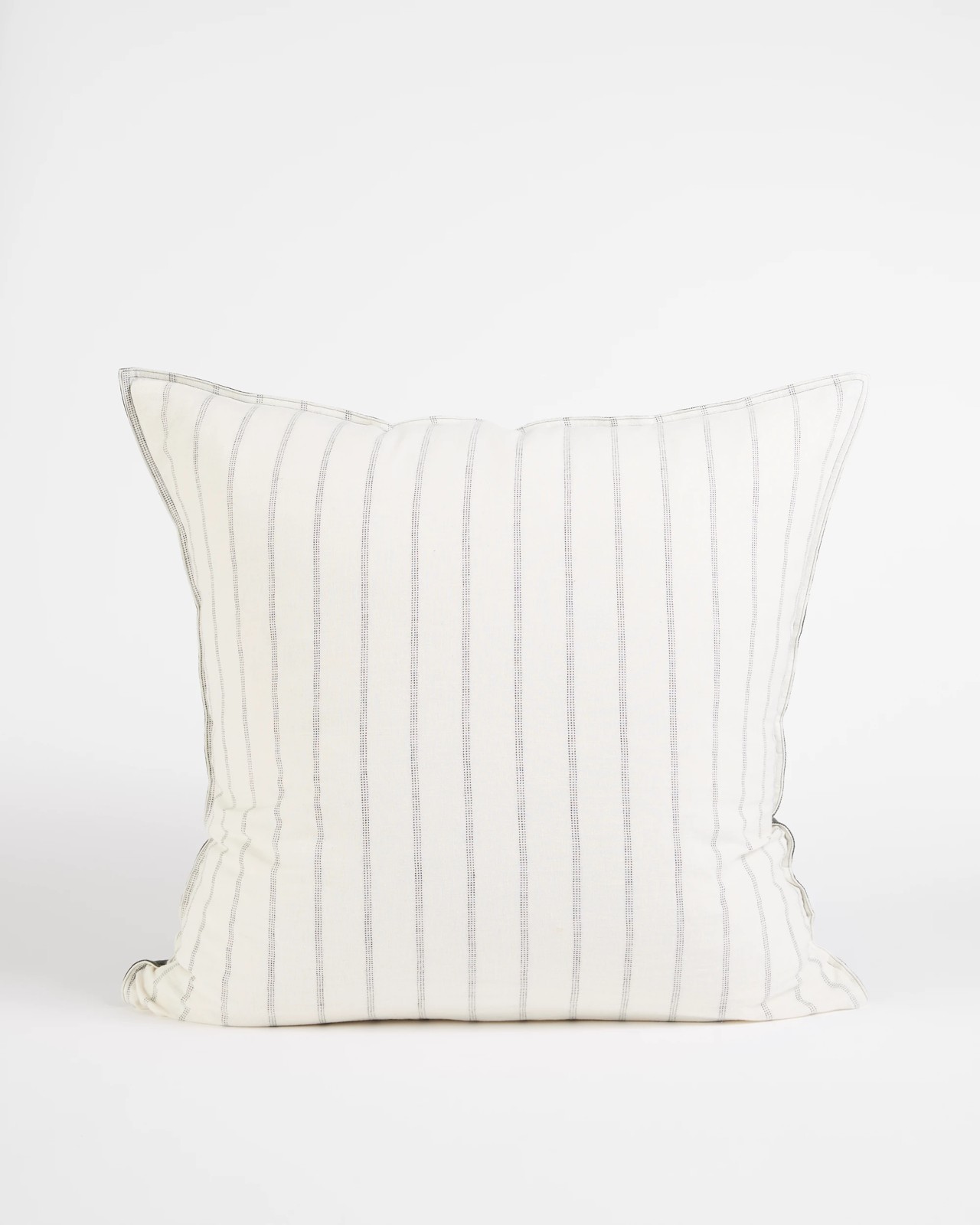 Adelle Stripe Linen/Cotton European Pillowcase - Moss 2 of 6