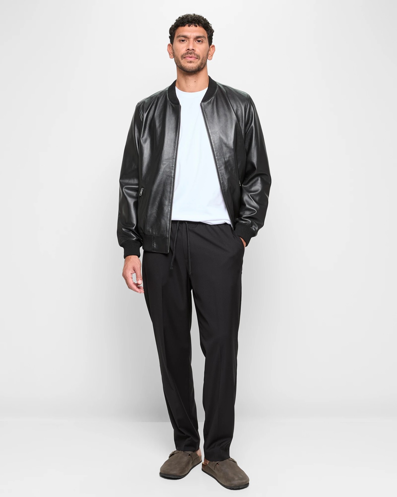 Premium Leather Bomber Jacket - Preview 2 of 6