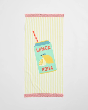 Kids Lemon Soda Beach Towel
