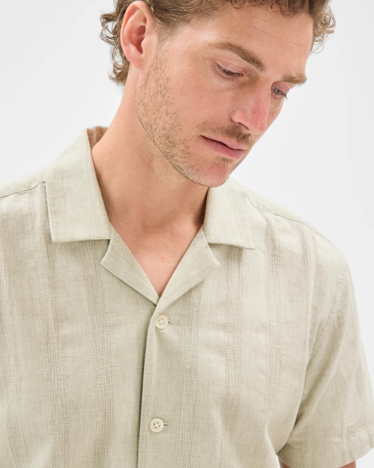 Short Sleeve Self Stripe Shirt - Shadow 6 of 6