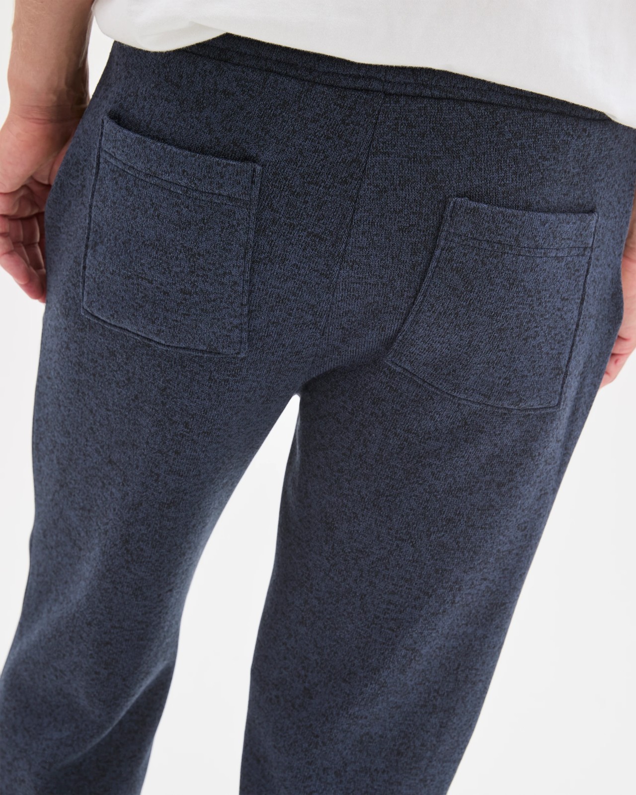 Cuffed Full Length Trackpants - Navy Marle 5 of 6