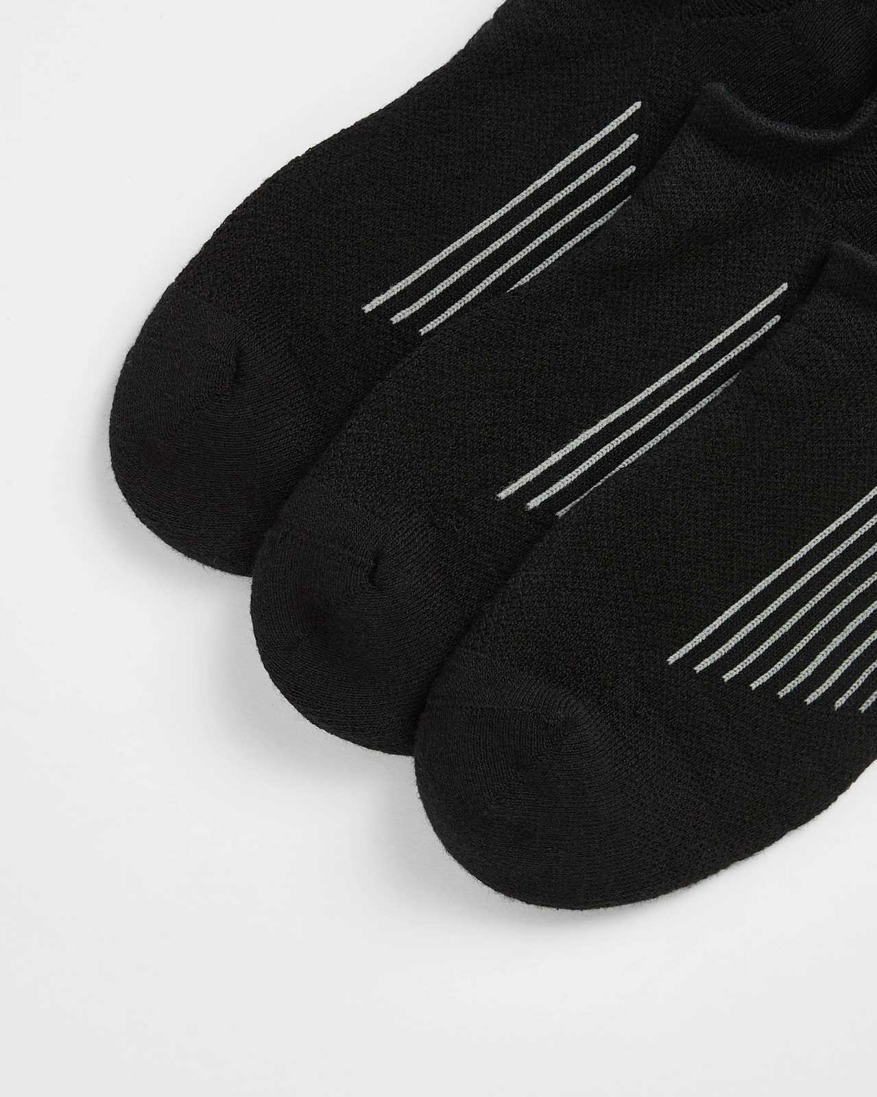 Maxx Australian Cotton Blend 3 Pack Performance No Show Sport Socks - Black 2 of 3