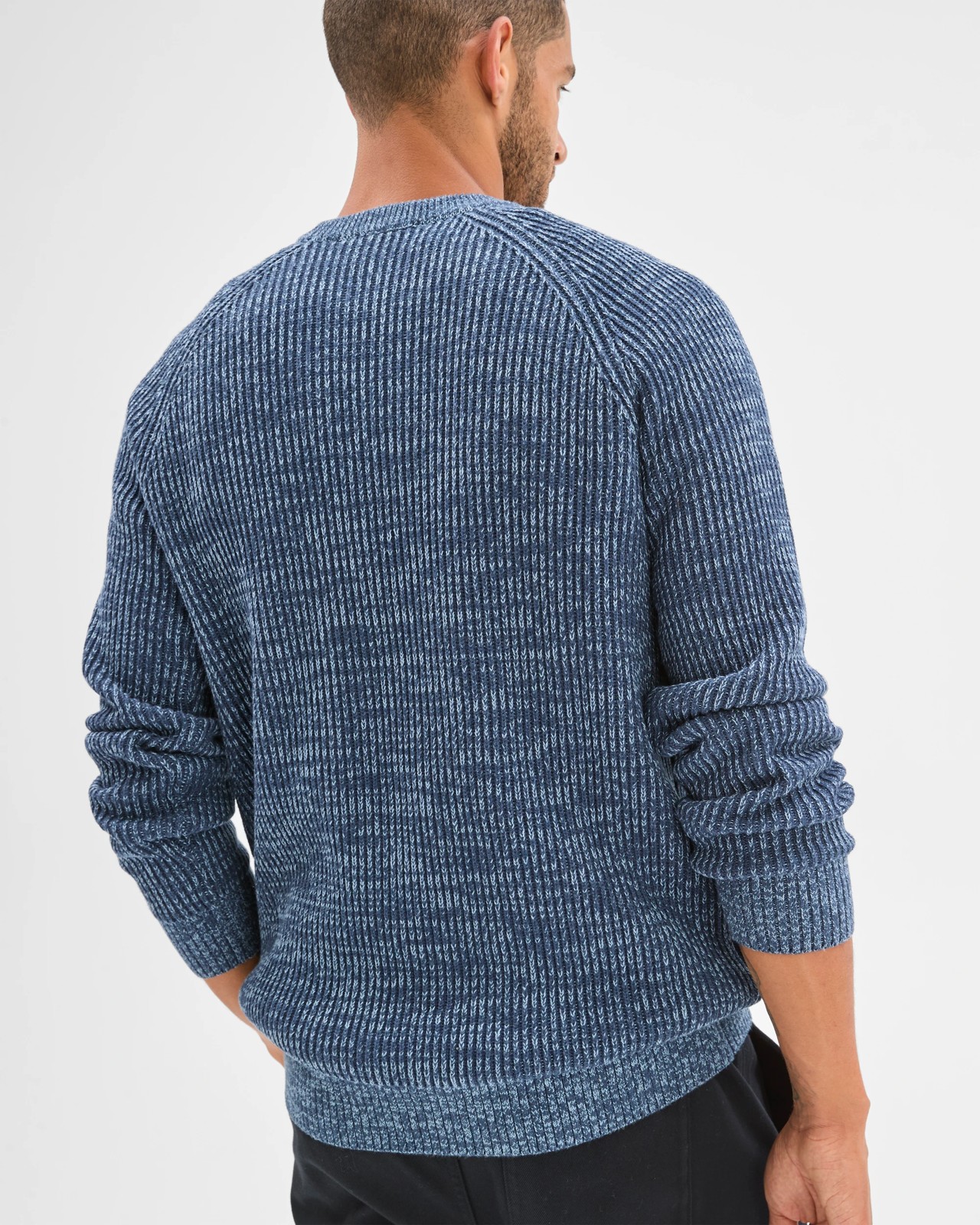 Australian Cotton Fisherman Knit Jumper - Blue 4 of 5