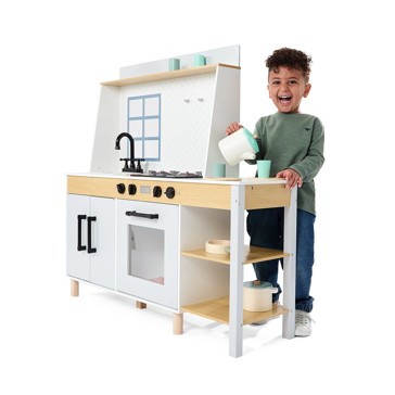 Wooden Deluxe Kitchen with Light and Sound Stove Toy - Anko