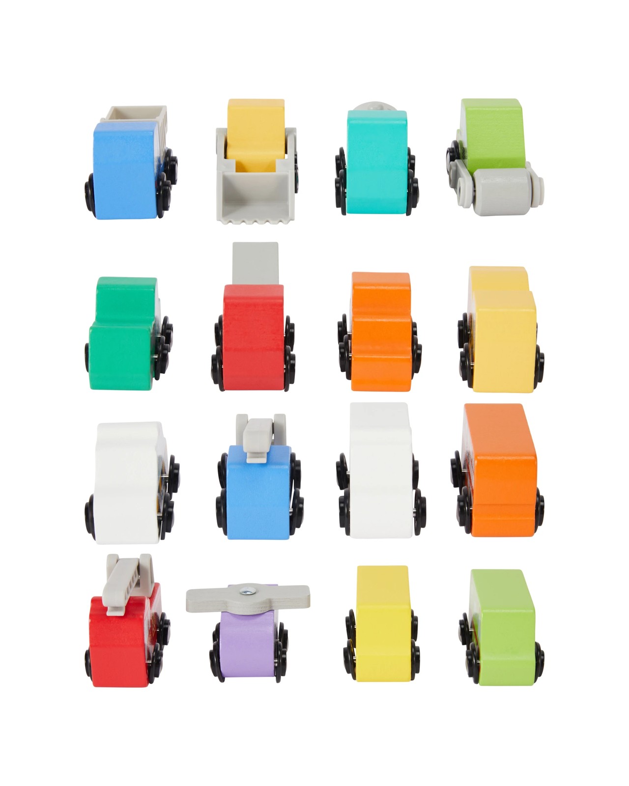 8 Pack Wooden Vehicle, Assorted - Anko 4 of 5