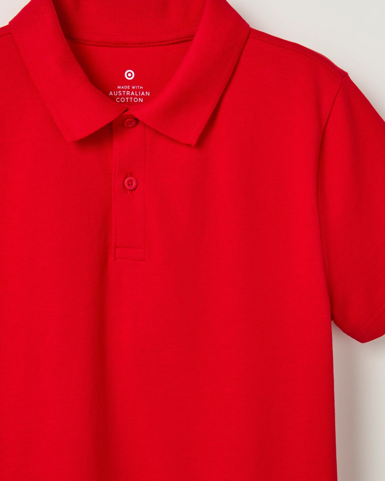 Australian Cotton School Polo T-Shirt - Red 2 of 3