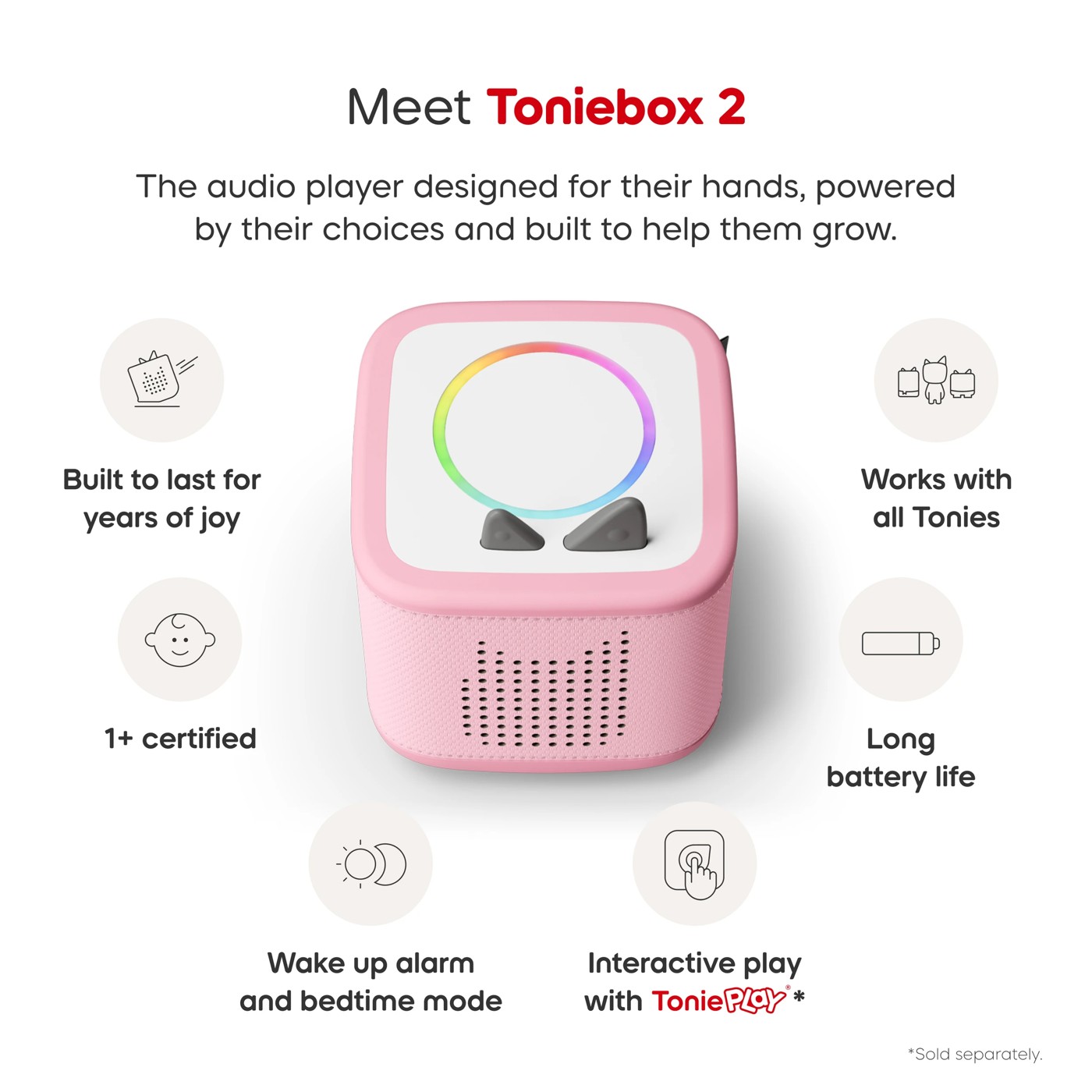 Toniebox 2 Cloud Pink Bundle My First Farm Set 4 of 6