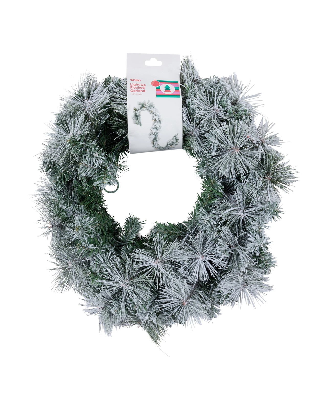 Anko Light Up Flocked Garland 6 of 6