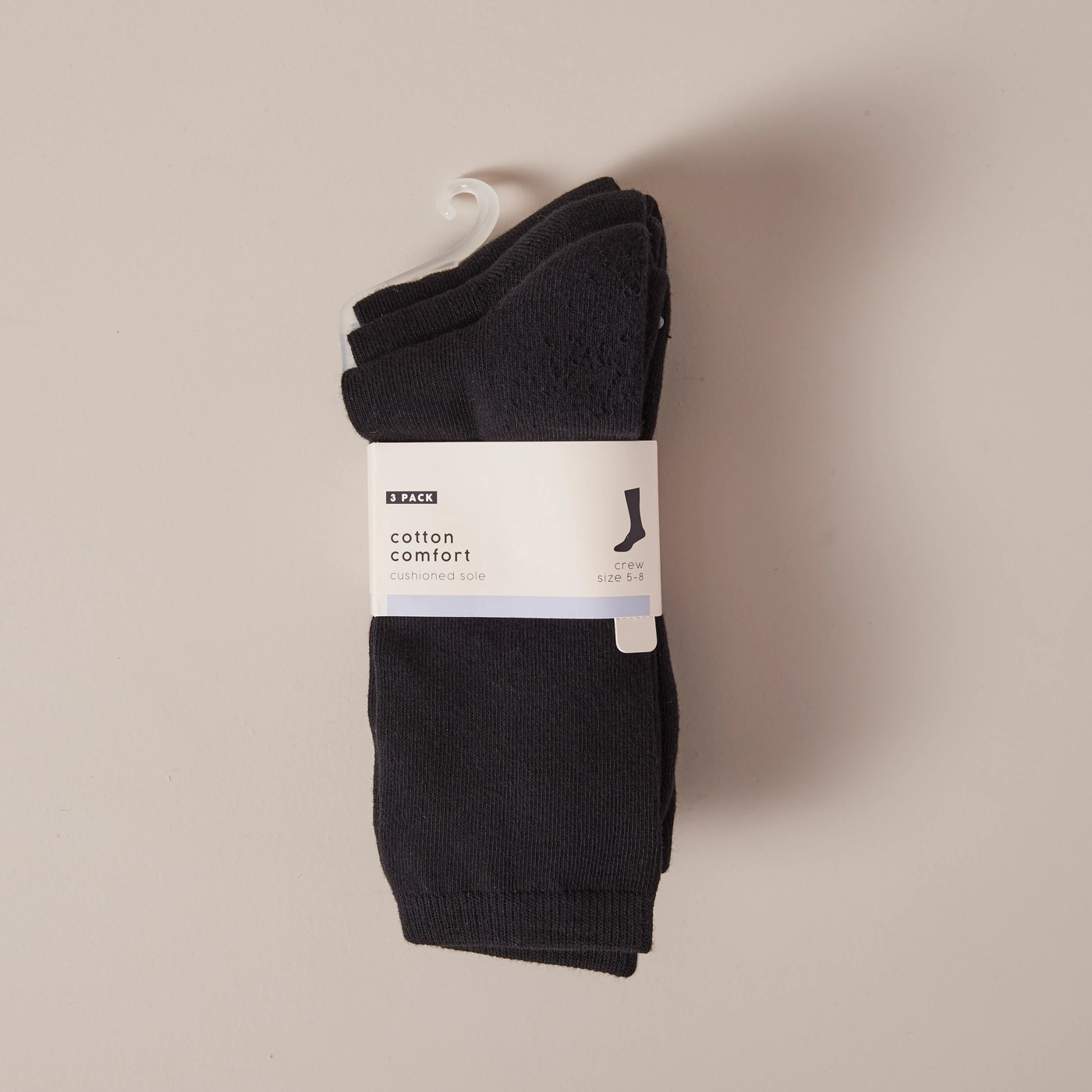 3 Pack Cotton Comfort Crew Socks 3 of 3