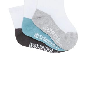 Baby Cotton Blend Logo Lightweight Quarter Crew Socks 3 Pack - Bonds product image