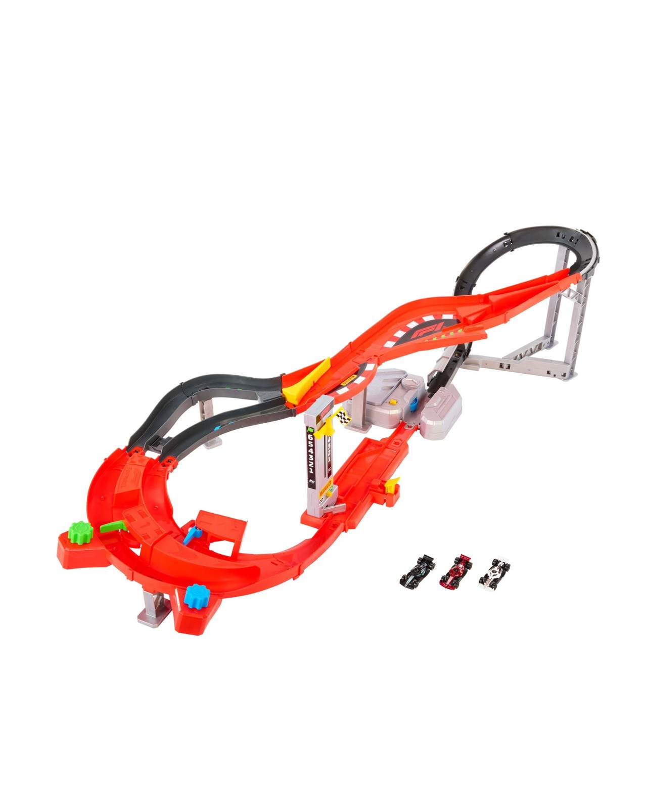 Hot Wheels Racing Formula 1 Downhill Circuit Race with 3 F1 Die-Cast Toy Cars in 1:64 Scale 2 of 5