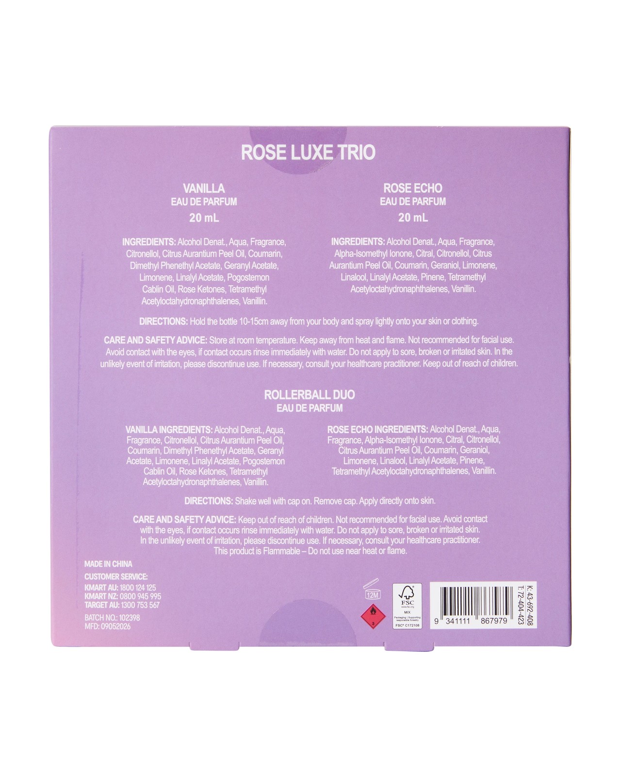 OXX Fragrance Rose Luxe Trio 5 of 5