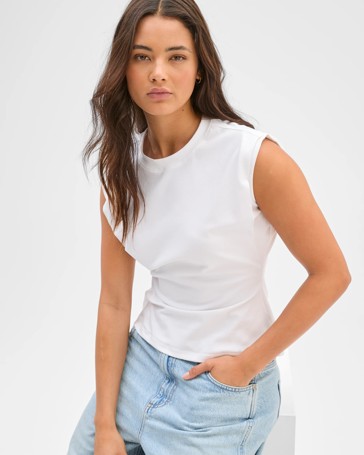 Lily Loves Australian Cotton Blend Extended Shoulder T-Shirt