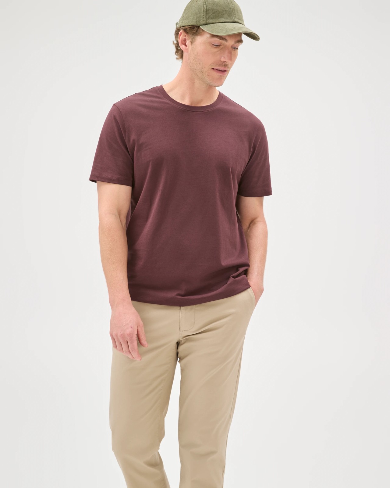 Australian Cotton Straight Chino Pants  - Stone 5 of 6