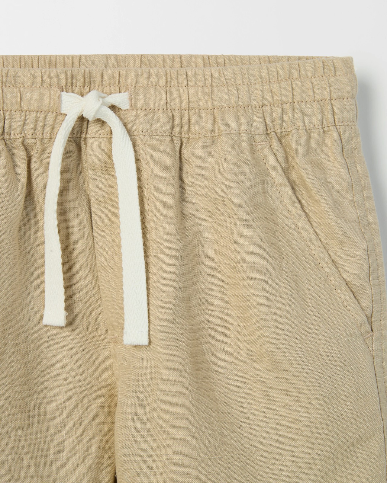 European Linen Shorts - Cement 6 of 6