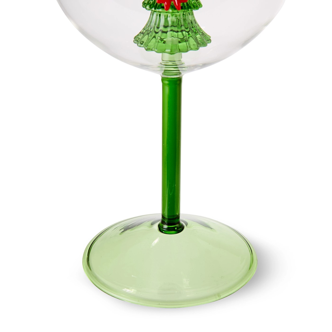 Anko 2 Christmas Tree Wine Glasses 4 of 5